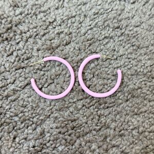Pastel Pink Hoop Earrings